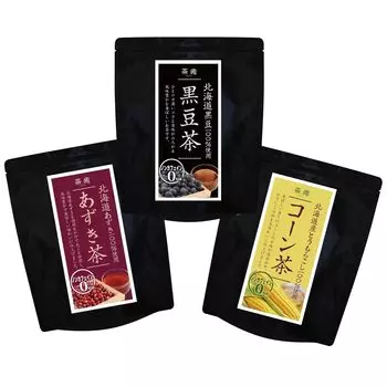 пакетики Чаю по 1 пакетику черной фасоли и кукурузы Адзуки, жареные целиком и вкусные даже со льдом, большой полезный чай отечественного производства [3 выбора]