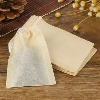 Пакетики для чая на шнурке, пустые бумажные пакетики для чая, фильтр-пакет для чая, фильтр 100 шт., травяные россыпи 7*5cm