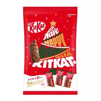 Пакетики KitKat Holiday Santa Share 12 штук Nestl