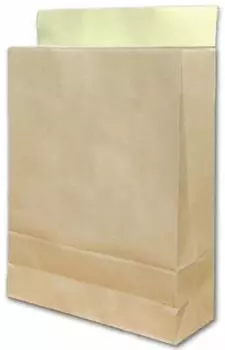 Пакеты для доставки большие, большого размера, 100 штук, коричневые, гладкие, неотбеленные, размер 400 x ширина 320 x толщина клина, наклейка на язычок прилагается (высота 110мм)