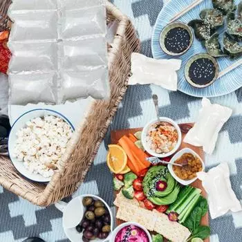 Пакеты для льда Yousheng, 120 шт., сохраняют свежесть, горячие и холодные, двойного назначения, автоматическое поглощение воды, быстрозамораживаемые пакеты для льда 120pcs