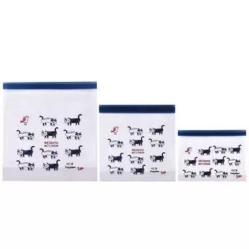 Пакеты для заморозки Kusuguru Japan Matilda, набор из 60 штук, включая 3 размера, прозрачные