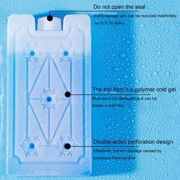 Пакеты со льдом для ланч-боксов, охладители, герметичные, быстрозамораживающиеся, многоразовые пакеты для заморозки с водой, охлаждающей до 8 часов Пакеты со льдом для пляжа, кемпинга, рыбалки синий