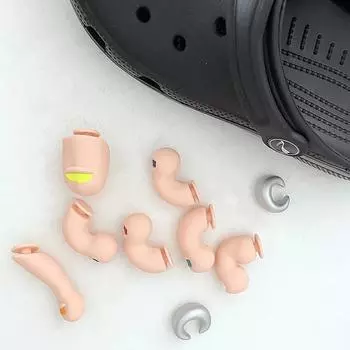 Пальцы для украшения обуви Crocs, аксессуары, 3D подвески на носок для крокодилов, забавная имитация большого пальца ноги, подвески для обуви, украшение