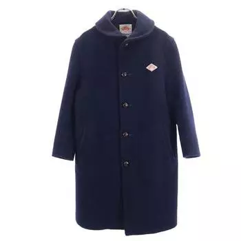 Пальто Danton из шерстяной смеси с вышивкой логотипа 40 Темно-синий Женское Б/у
