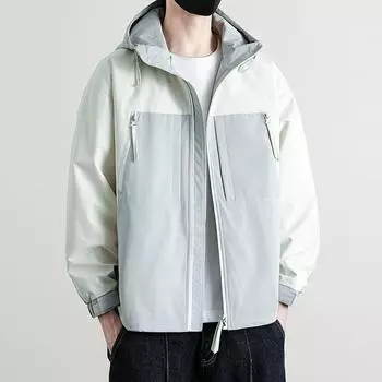 Пальто для мальчиков весна и осень новая водонепроницаемая куртка с капюшоном повседневная куртка для мужчин S