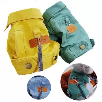 Пальто для собак с D-образным кольцом, весенне-летняя одежда для собак маленьких и средних собак, одежда для щенков, куртка, одежда для чихуахуа-йорков XS