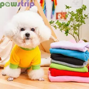 Пальто для собак, теплая одежда для собак на осень и зиму, для маленьких собак, кошек, мягкий и уютный комбинезон для собак, свитер для щенков, чихуахуа, йоркширского терьера, плюшевый наряд XS чёрный