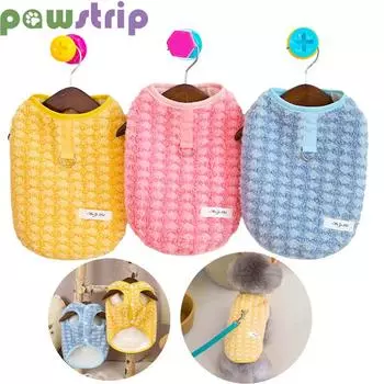 Пальто для собак Зимняя теплая одежда для собак мелких пород кошек флисовый утепленный свитер для щенков французский бульдог чихуахуа плюшевая куртка для йорка S синий