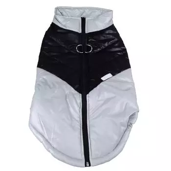 Пальто для собаки Теплое Водонепроницаемое Светоотражающее Мягкое Утолщенное Жилет Зимняя Куртка для Домашнего Животного для Прогулок на Открытом Воздухе M серебряный серый
