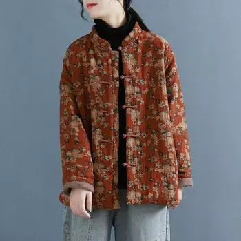 Пальто для женщин Хлопок Плюш Осень Зима Утолщенный Флис Толстовка Оверсайз Повседневное Пальто Куртка M оранжевый