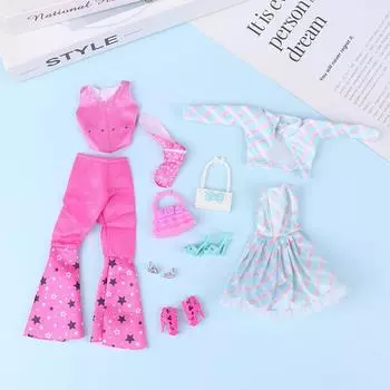 Пальто Хлопковая куртка Зимнее платье Длинная одежда Меховое пальто Кукольные аксессуары Игрушки B