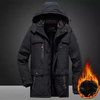 Пальто из бархатного утолщенного хлопка для молодых мужчин, утепленная куртка из хлопка, зимнее пальто большого размера из хлопка, пальто средней длины для мужчин M