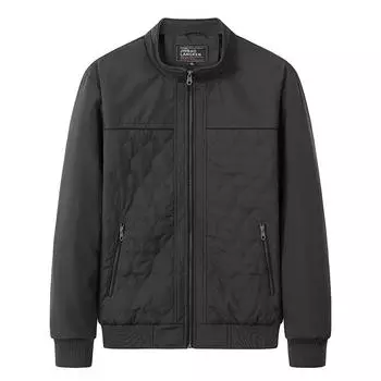 Пальто из хлопка для мужчин среднего и пожилого возраста на зиму, теплое и бархатное утолщенное пальто, кардиган, воротник-стойка, одежда для папы L