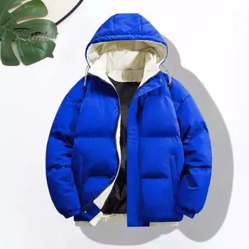 Пальто из хлопка с капюшоном и длинными рукавами, зашнурованная, в стиле пэчворк, двухкомпонентная куртка-пуховик с карманами, свободный крой, утепленная теплая верхняя одежда L чёрный