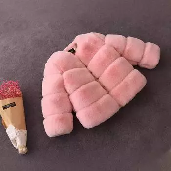 Пальто из искусственного меха для девочек, зимняя детская куртка с длинным рукавом для девочек, теплая верхняя одежда 160cm белый