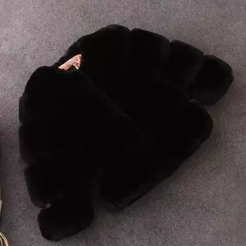 Пальто из искусственного меха для девочек, зимняя детская куртка с длинным рукавом для девочек, теплая детская зимняя куртка для девочек, верхняя одежда для девочек 150cm белый