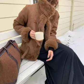 Пальто из меха Майяра, женское, 2024, новая зимняя популярная модель, иностранный стиль, модный короткий меховой мех S