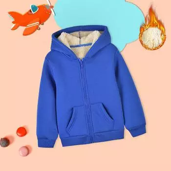 Пальто из овечьей шерсти для мальчиков и девочек, осень и зима 2023, детское плотное теплое пальто 90cm