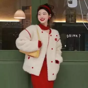 Пальто из овечьей шерсти для женщин Xiaoxiangfeng, новое весенне-осеннее меховое цельное короткое универсальное флисовое свободное верхнее изделие M