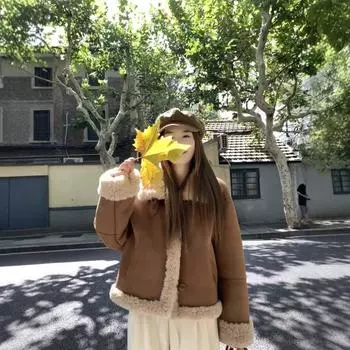 Пальто из овечьей шерсти в стиле ретро с обеих сторон, женское, осенне-зимнее, новый дизайн, свободный, утолщенный верх S слюда