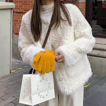 Пальто из овечьей шерсти Xiaoxiangfeng, женское, осенне-зимнее, новое, тонкое и теплое, высококачественное, толстое плюшевое пальто M