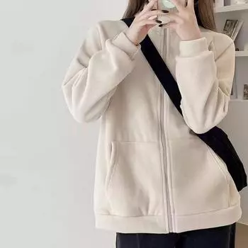 Пальто из овечьей шерсти, женское, новое осенне-зимнее пальто с утолщенным бархатом, большой размер, женский верх из зернистого бархата и хлопка M