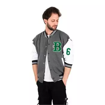 Пальто колледжа с детальной застежкой и застежкой на груди DeepSEA, рукава с тремя нитками и вышивка на груди 2304762