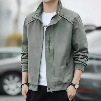 Пальто мужская куртка весна-осень свободный универсальный топ мужская одежда M чёрный