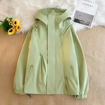 Пальто Мужские куртки Весна и осень Трендовые повседневные модные молодежные куртки с капюшоном для активного отдыха Мужская одежда M