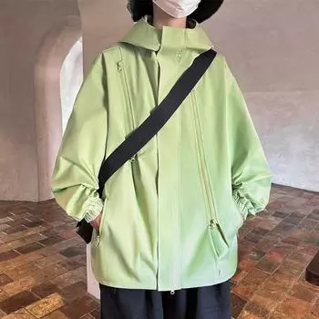 Пальто Мужские куртки Весна и осень Трендовые повседневные модные молодежные куртки с капюшоном для активного отдыха Мужская одежда M