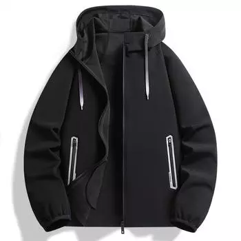 Пальто мужское большого размера мужское повседневное кардиганное пальто с капюшоном 7XL