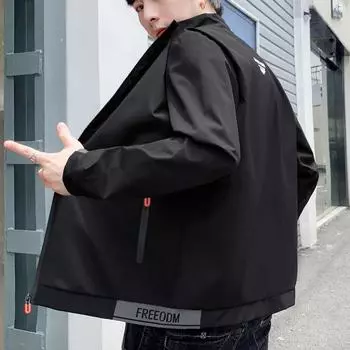 Пальто мужское осеннее новое воротник-стойка тонкая куртка мужское пальто бомбер бейсбольная форма M хаки