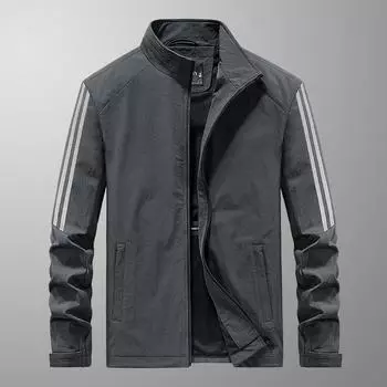 Пальто мужское весенне-осеннее красивое универсальное повседневное пальто с воротником-стойкой в корейском стиле M армия зеленый