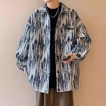 Пальто мужское весна и осень новый модный бренд свободный топ мальчики грубый красивый повседневный пиджак S