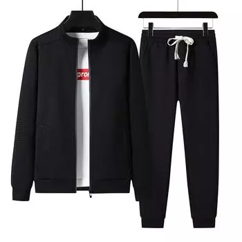 Пальто Негабаритный мужской кардиган Спортивный повседневный комплект из двух частей Брюки 7XL