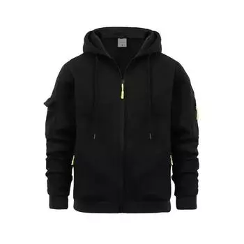 Пальто осень/зима мужское модное толстовку на молнии с карманами на рукавах мужской повседневный спортивный топ Толстовки и свитшоты (Мужской) S серый