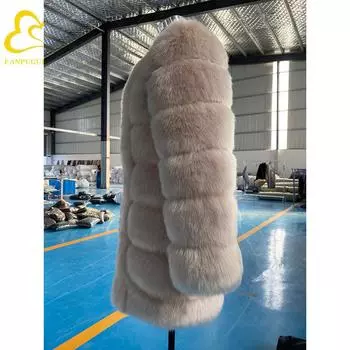 Пальто осень-зима новое сращивание меховое пальто женское корейская версия повседневная теплая однотонная имитация меха лисы пальто S