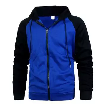 Пальто осень/зима с капюшоном европейско-американского стиля для мужчин, модная цветная толстовка с рукавами реглан, повседневный спортивный топ для мужчин S