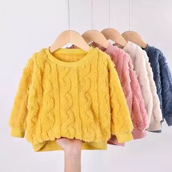 Пальто осенне-зимний пуловер детский утолщенный детский свитер 110