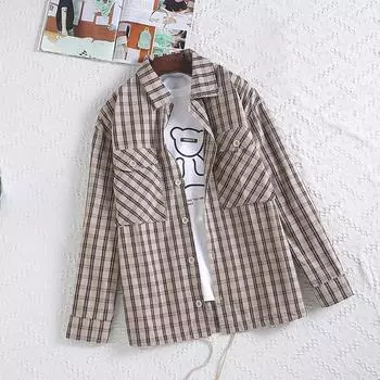 Пальто с длинными рукавами из выстиранного чистого хлопка, слегка мятое, для пар мужчин и женщин, в корейском стиле, модная одежда для отдыха на открытом воздухе на все сезоны M