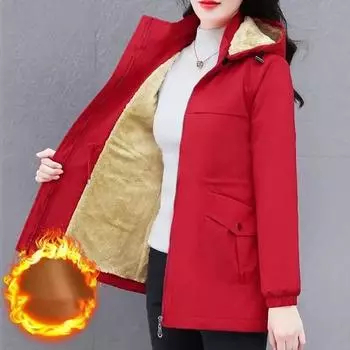 Пальто с капюшоном, парка, пуховая женская куртка с хлопковой подкладкой, зимние взрывы, модное теплое хлопковое пальто, женская одежда XXXXL чёрный