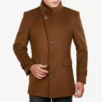 Пальто с меховым воротником среднего возраста, осенний отворот, средний и длинный, утолщенный, теплый, корейский вариант, отворот можно застегнуть пряжкой M чёрный