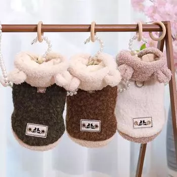 Пальто с плюшевым медведем, осенне-зимняя толстовка с капюшоном, плюшевый медведь, йоркширский плюшевый мишка, зимнее пальто для маленьких собак, толстое пальто, одежда для щенков XS