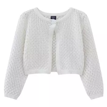 Пальто-шаль с круглым вырезом и прорезями на одной пуговице для малышей и детей ясельного возраста, тонкий стиль, вязаный кардиган для девочек S