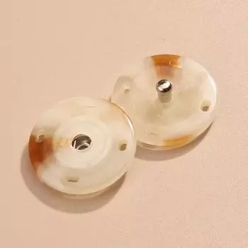 Пальто Скрытая Пуговица, Пуговица для Одежды, Кашемировая Шерстяная Пуговица для Кардигана, Невидимая Пуговица, Пресс-смоляная Пуговица 21mm beige pattern