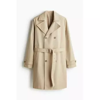 Пальто-тренч HM Regular Fit бежевого цвета XS