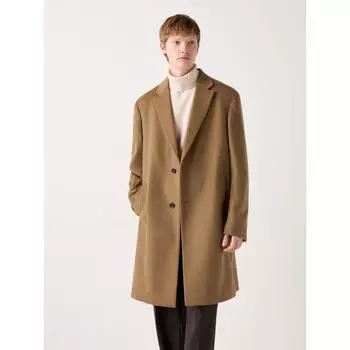 Пальто Uniqlo Japan Wool Cashmere Chester 36 BROWN/S