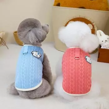 Пальто в полоску для домашних животных, симпатичное пальто на пуговицах для собак, маленький свитер для кошек, удобный плюшевый свитер, жилет для собак, одежда для маленьких собак S