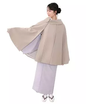 Пальто в японском стиле Томби Пальто Томби Накидка Пончо [KYOETSU] Женское (Л, Грейге)